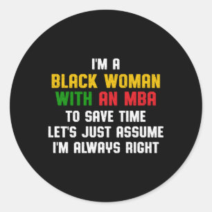 Mba Student Business Degree Abschluss Runder Aufkleber