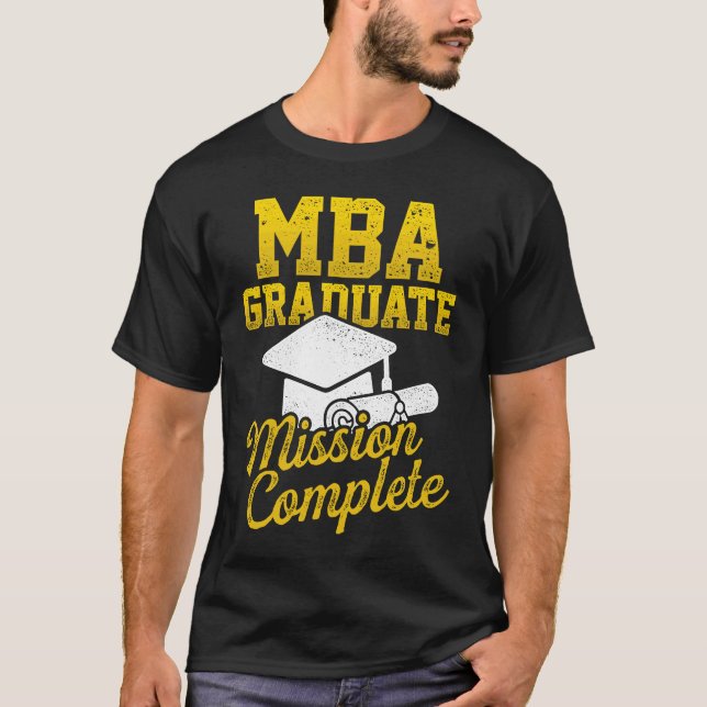 MBA Student Study Cap Business Degree Graduation T-Shirt (Vorderseite)