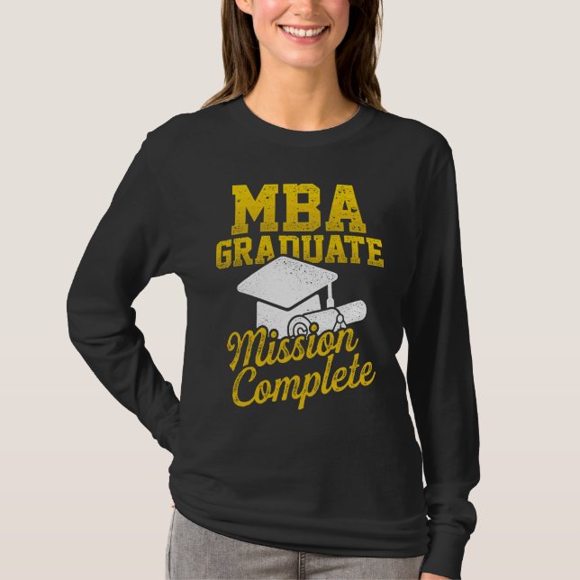 MBA Student Study Cap Business Degree Graduation T-Shirt (Vorderseite)