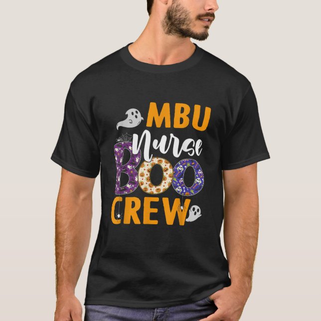 MBU Nurse Boo Crew Beängstigend Nurse Halloween Gh T-Shirt (Vorderseite)