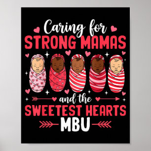 Mbu Valentinstag Mutter Baby Krankenschwester Vale Poster