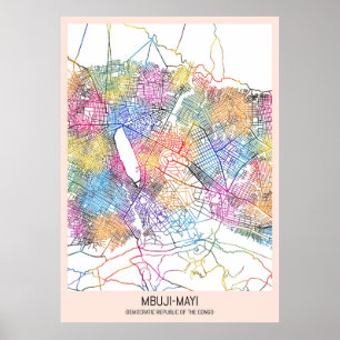 Mbuji-Mayi Demokratische Republik Kongo Stadt Poster