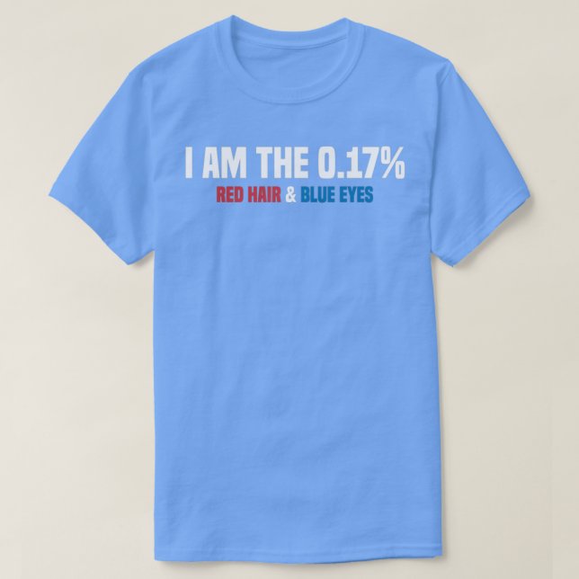 MC1R I Am 017 Prozent Red Hair Blue Eyes Redhe T-Shirt (Design vorne)