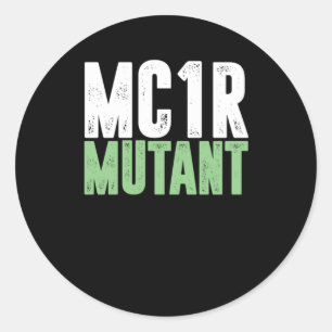 mc1r Mutant Redhead Red Hair Ginger Redhead Gesche Runder Aufkleber