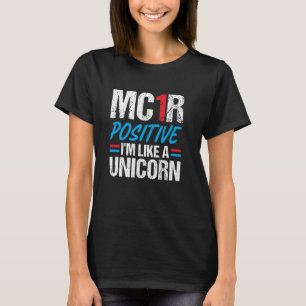 MC1R Positives Unicorn Ginger Red Hair Blue Eyes R T-Shirt