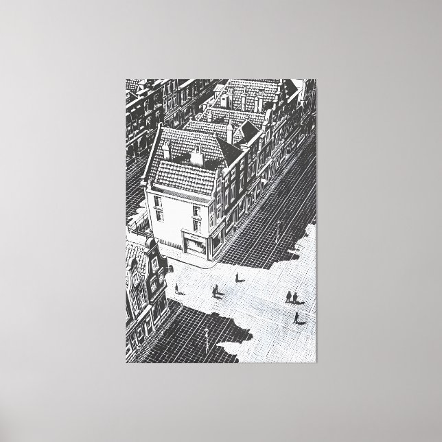 MC Escher art style Leinwanddruck (Vorderseite)