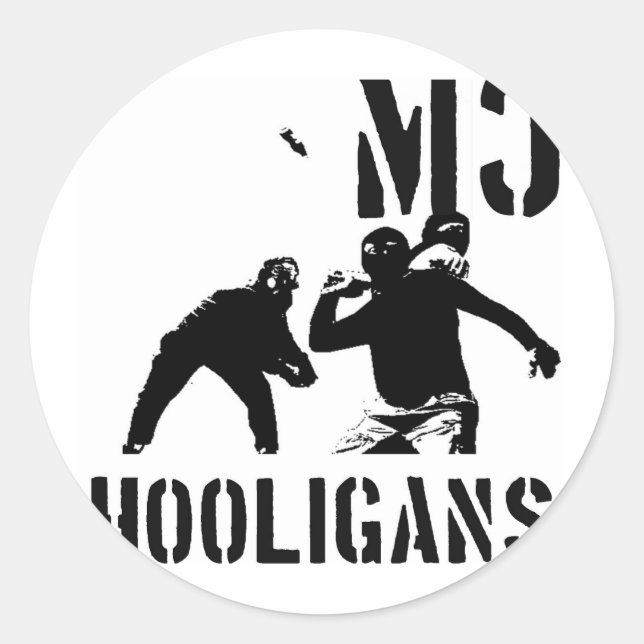 MC HOOLIGANS RUNDER AUFKLEBER (Vorderseite)