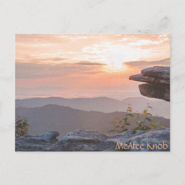 McAfee Knob-Postkarte Postkarte (Vorderseite)