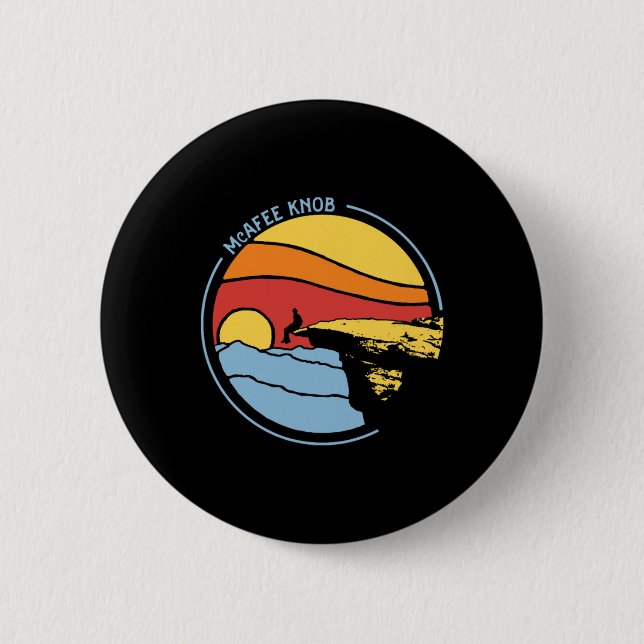 Mcafee's Knob Trail Hiking Giant Star Roanoke Grap Button (Vorderseite)