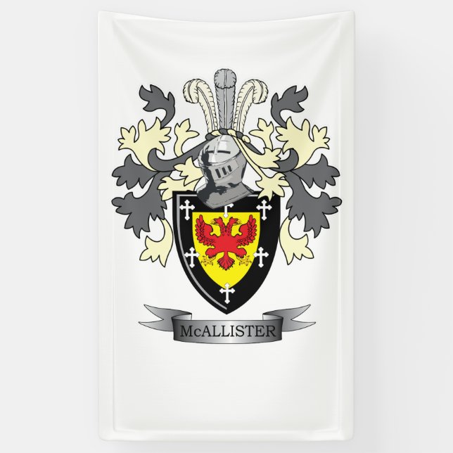 McAllister Familienwappen-Wappen Banner (Vertikal)