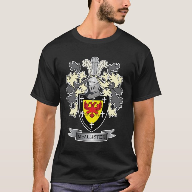 McAllister Familienwappen-Wappen T-Shirt (Vorderseite)