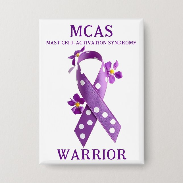 MCAS Mast Cell Activation Syndrome Awareness Button (Vorderseite)