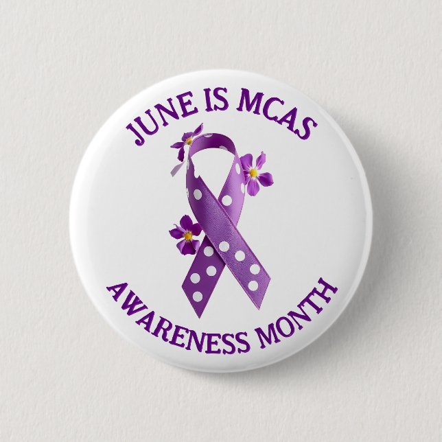 MCAS Mast Cell Activation Syndrome Awareness Button (Vorderseite)