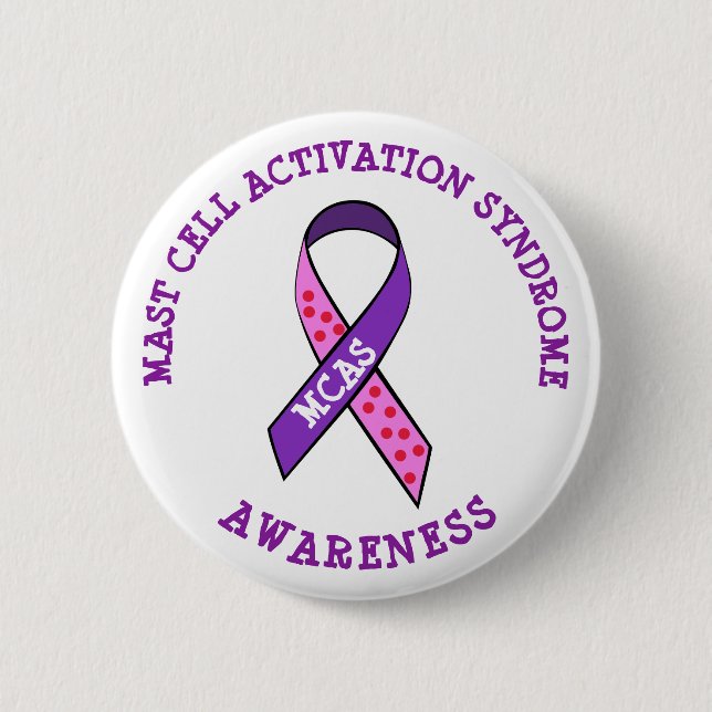 MCAS Mast Cell Activation Syndrome Awareness Button (Vorderseite)