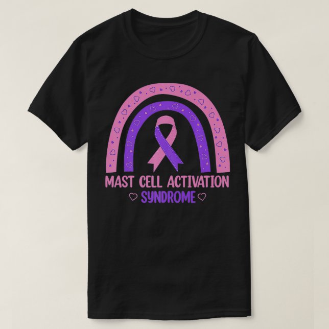 MCAS Mast Cell Activation Syndrome Awareness Ribbo T-Shirt (Design vorne)