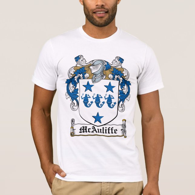 McAuliffe Familienwappen T-Shirt (Vorderseite)