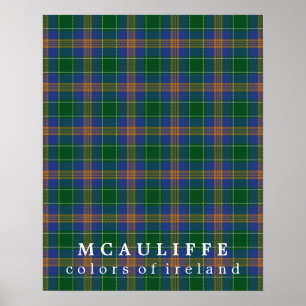 McAuliffe Tartan Colors of Ireland Poster