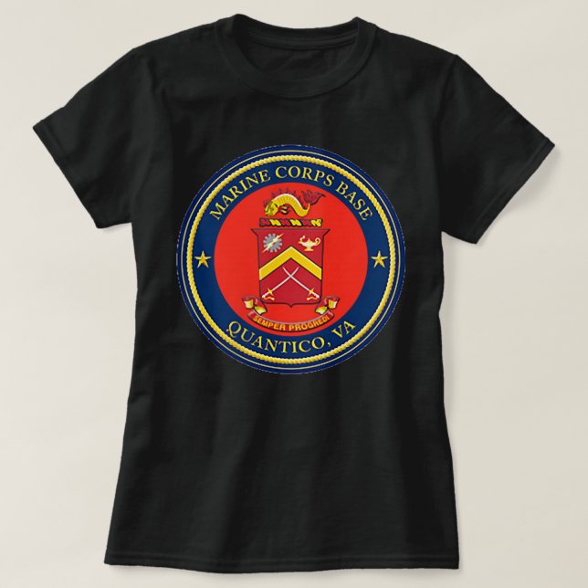 MCB Quantico Virginia Military Veteran FBI DEA Pat T-Shirt (Design vorne)