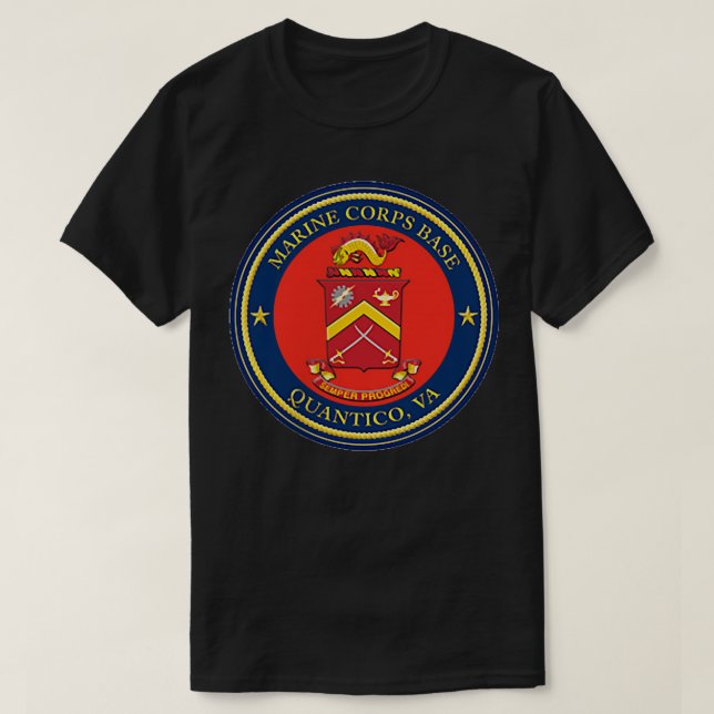 MCB Quantico Virginia Military Veteran FBI DEA Pat T-Shirt (Design vorne)