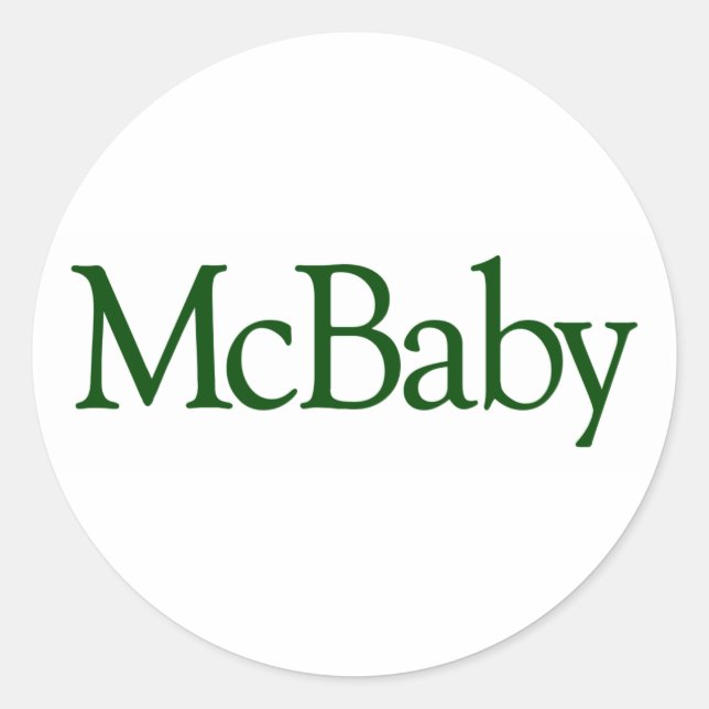 Mcbaby Runder Aufkleber (Vorderseite)