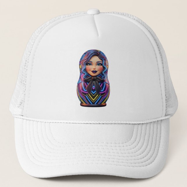 MCC System: Cyber Matryoshka AI Cap Truckerkappe (Vorderseite)
