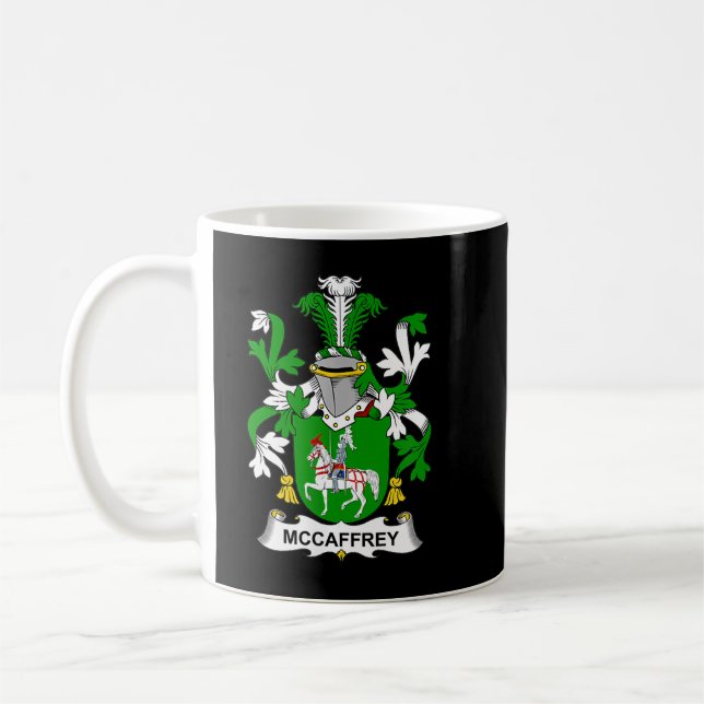 McCaffrey Coat of Arms Familienwappen Kaffeetasse (Links)