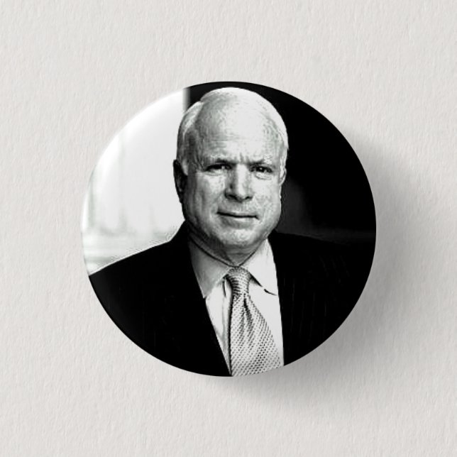 McCain B&W Knopf Button (Vorderseite)