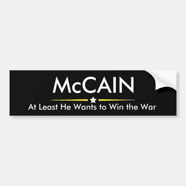 McCain für Präsidenten Autoaufkleber (Vorne)
