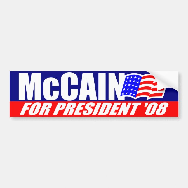 McCain für Präsidenten Autoaufkleber 2008 (Vorne)