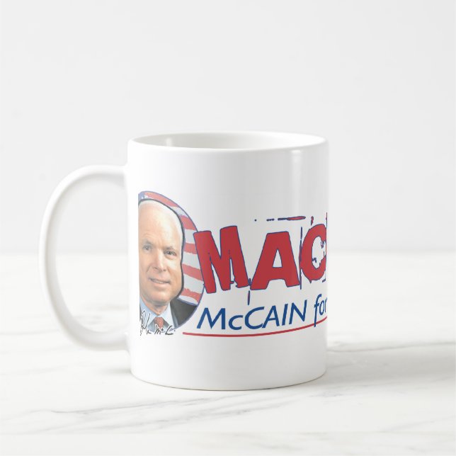 McCain für Präsidenten Mug Tasse (Links)