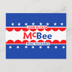 McCain Huckabee McBEE Postcard Postkarte