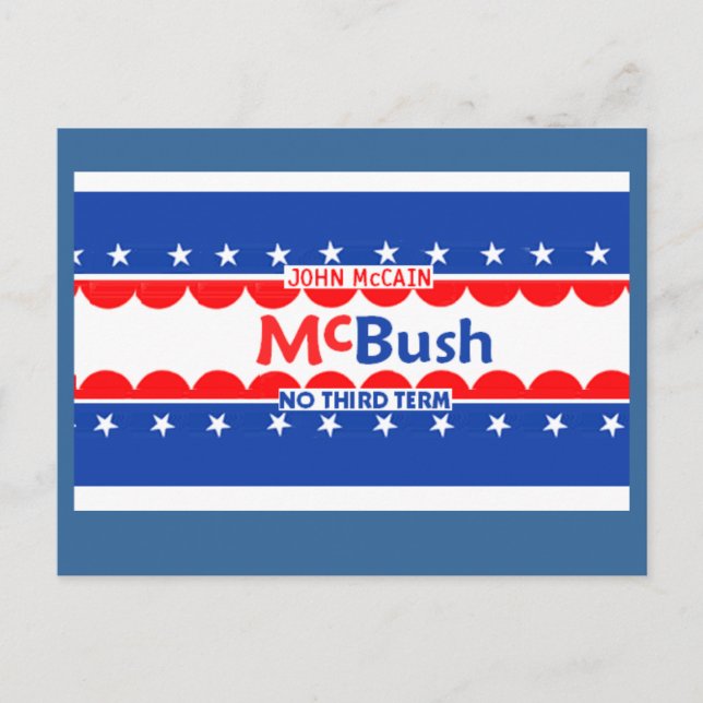 McCain McBUSH Postcard Postkarte (Vorderseite)