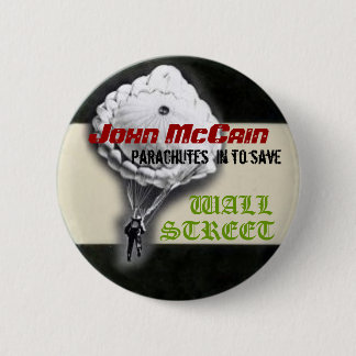 McCain mit Fallschirm abspringenknopf Button