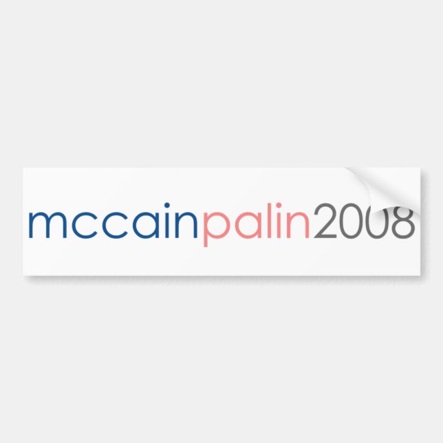 McCain Palin 2008 Autoaufkleber (Vorne)