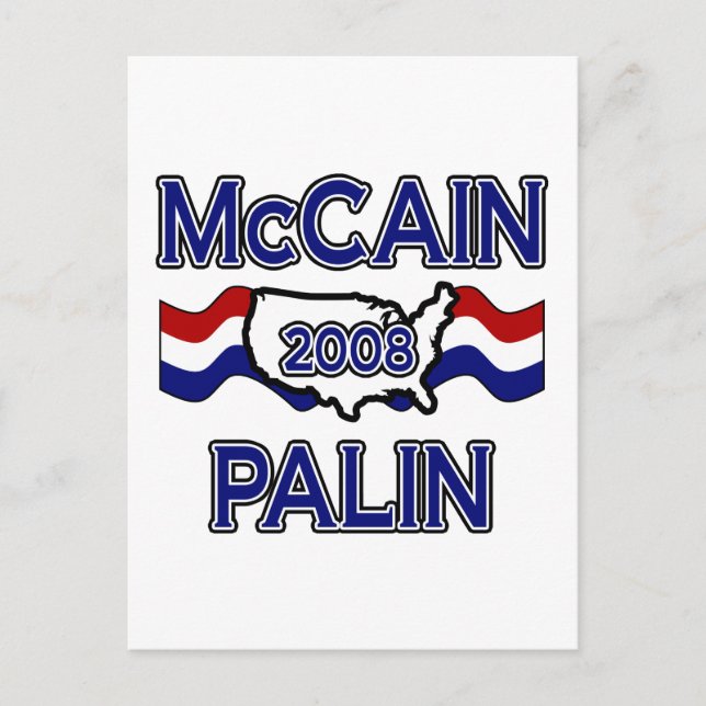 McCain Palin 2008 Postkarte (Vorderseite)