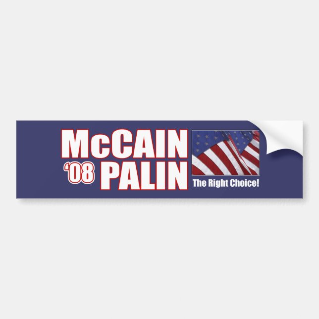 McCain Palin Autoaufkleber (Vorne)