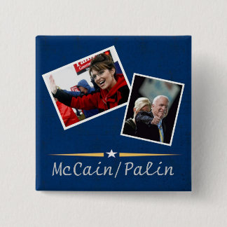 McCain/Palin Blauknopf Button