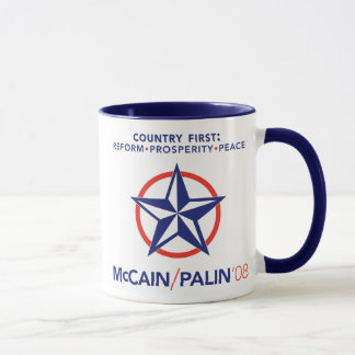 McCain/Palin Land-erste Stern-Tasse Tasse