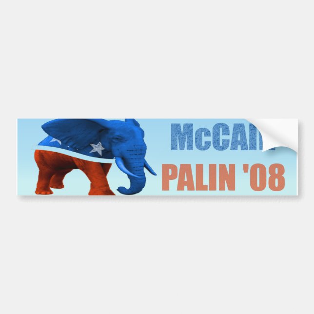McCain Palin republikanischer Autoaufkleber (Vorne)