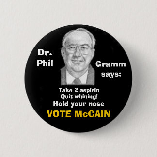 McCain/Phil Gramm Knopf Button