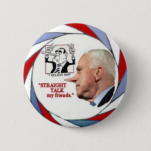 McCain Pinocchio Button (Vorderseite)