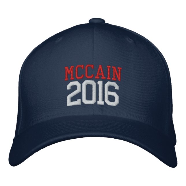 McCain-Präsident 2016 Bestickte Baseballkappe (Vorderseite)