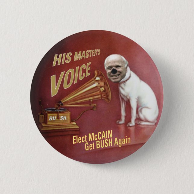 McCain Schoßhund-Knopf Button (Vorderseite)