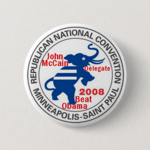 McCAIN Versammlung Anti-OBAMA-Knopf Button