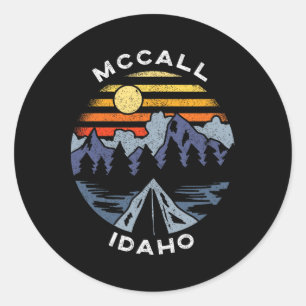 Mccall Idaho Gebirgsurlaub Camping Souvenir  Runder Aufkleber