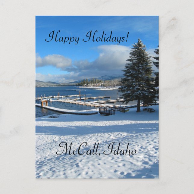 McCall, Idaho Holiday Grüße Feiertagspostkarte (Vorderseite)