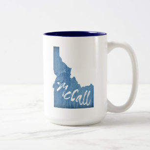 McCall Idaho Wood Grain Zweifarbige Tasse