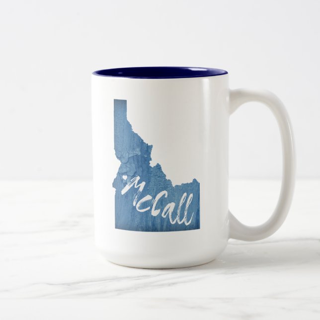 McCall Idaho Wood Grain Zweifarbige Tasse (Rechts)