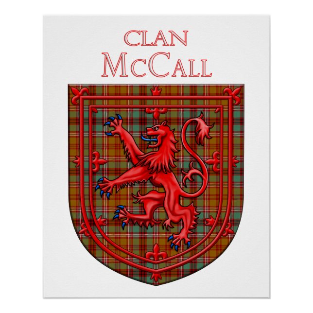 McCall Tartan Scottish Kariert Lion Rampant Poster (Vorderseite)