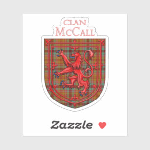 McCall Tartan Scottish Plaid Lion Rampant Aufkleber
